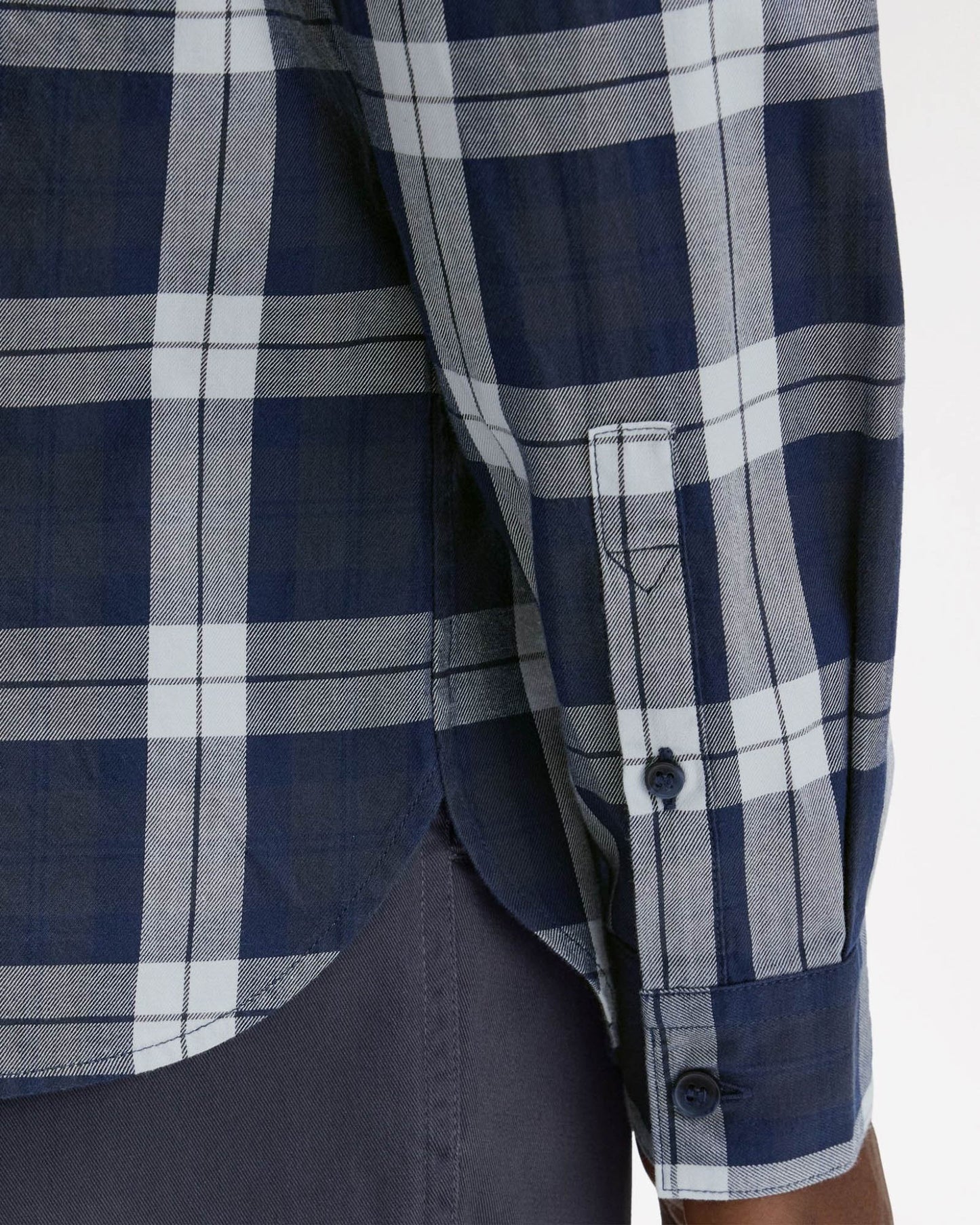 Fred Perry Mens Tartan Twill Shirt - Dark Airforce 738
