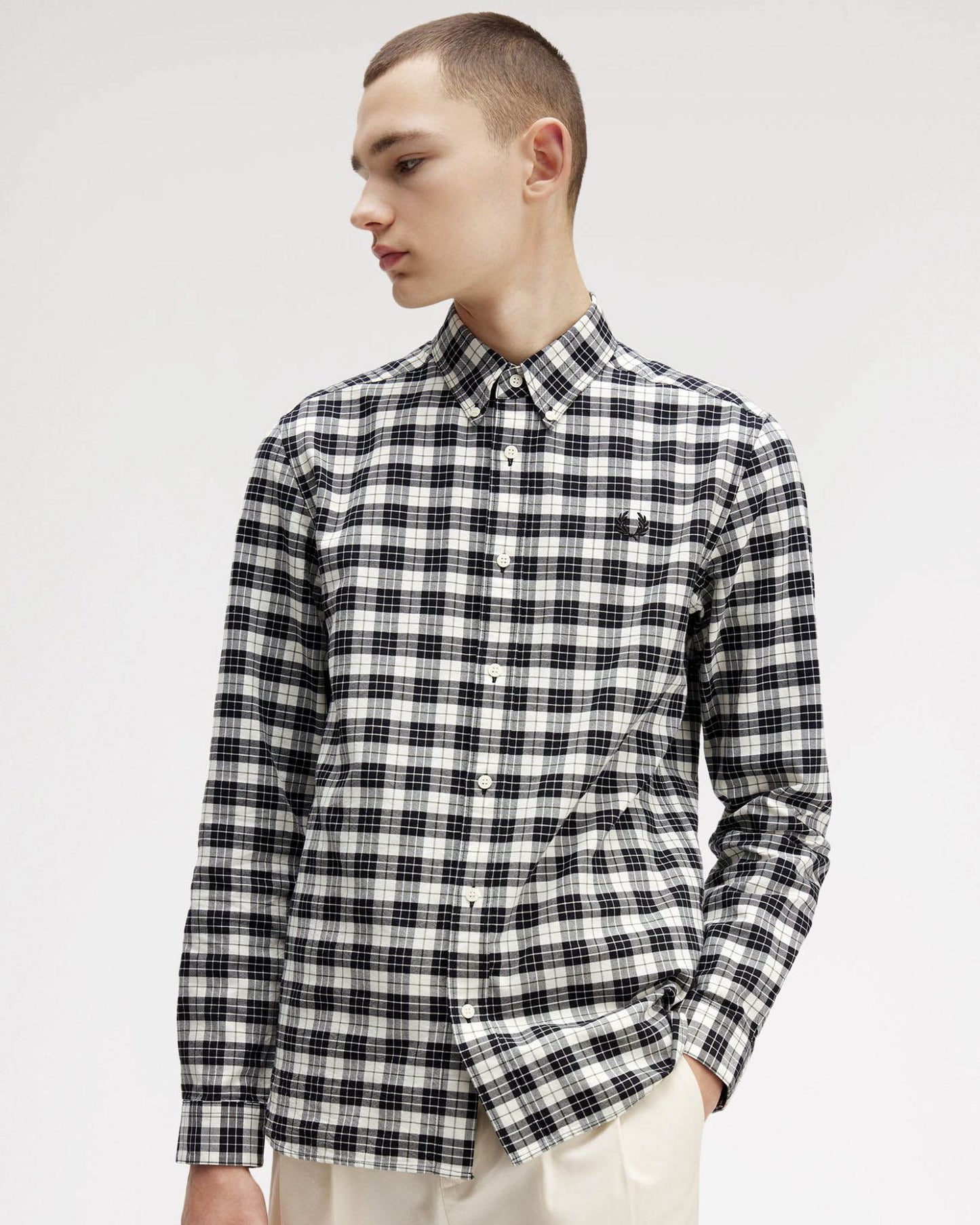 Tartan Oxford Shirt - Ecru 560