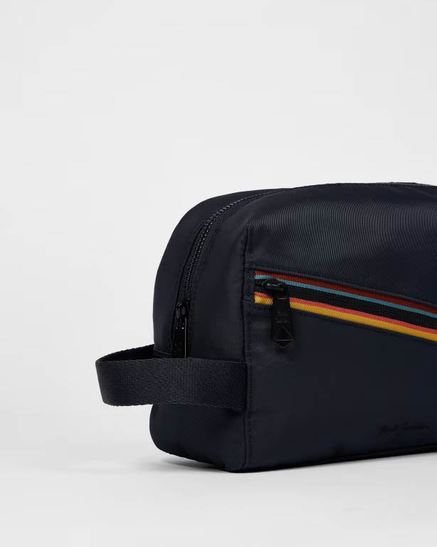 Paul Smith Mens Signature Stripe Washbag - 49 Very Dark Navy