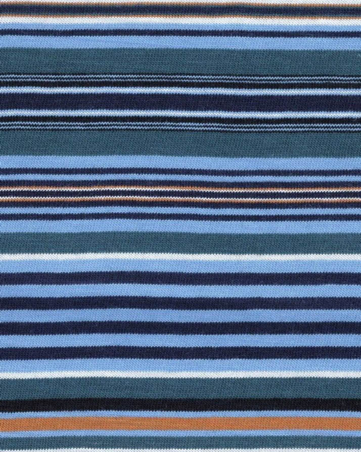 PS Paul Smith Mens Casual Fit Multi Stripe T-Shirt - 45 Cobalt Blue