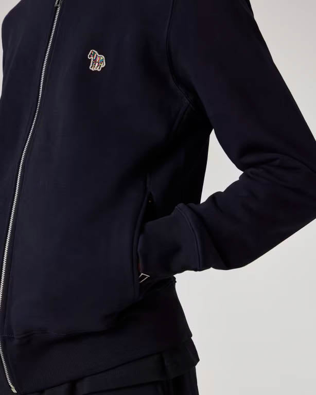 PS Paul Smith Mens Zip Bomber with Zebra Logo - 49 Very Dark Navy
