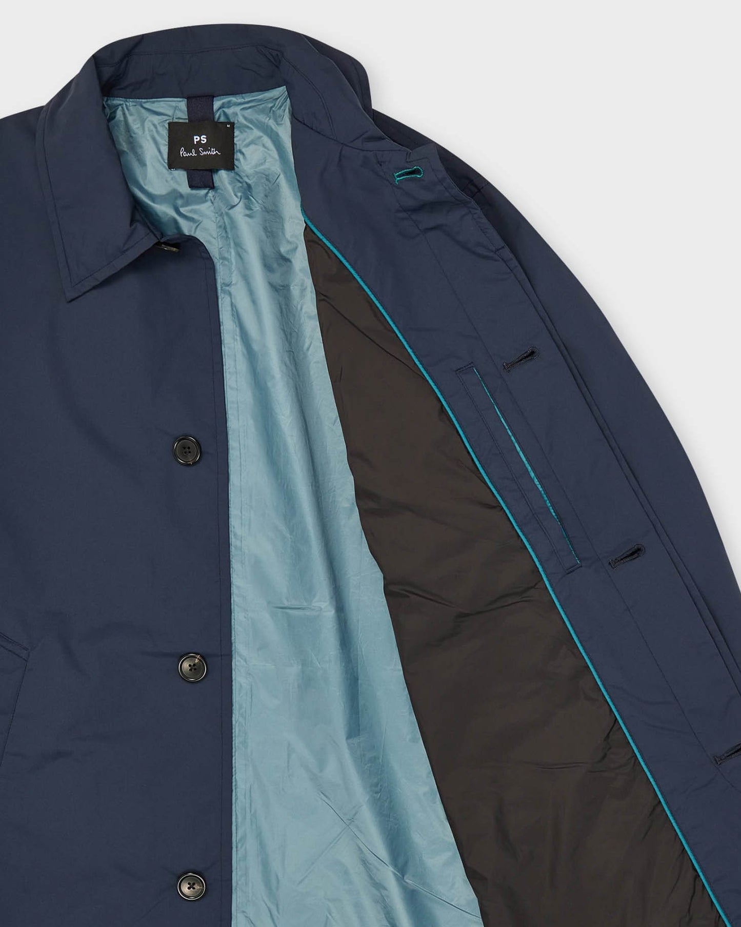 PS Paul Smith Mens Lined Mac - 49 Very Dark Navy