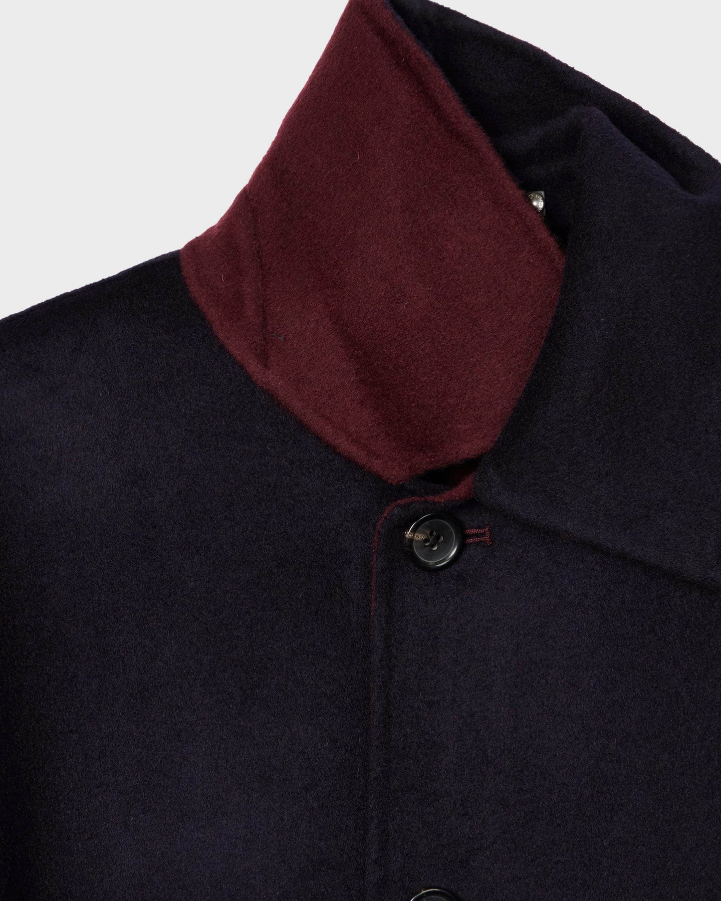 PS Paul Smith Mens Double-Face Wool-Blend Overcoat - 49 Very Dark Navy