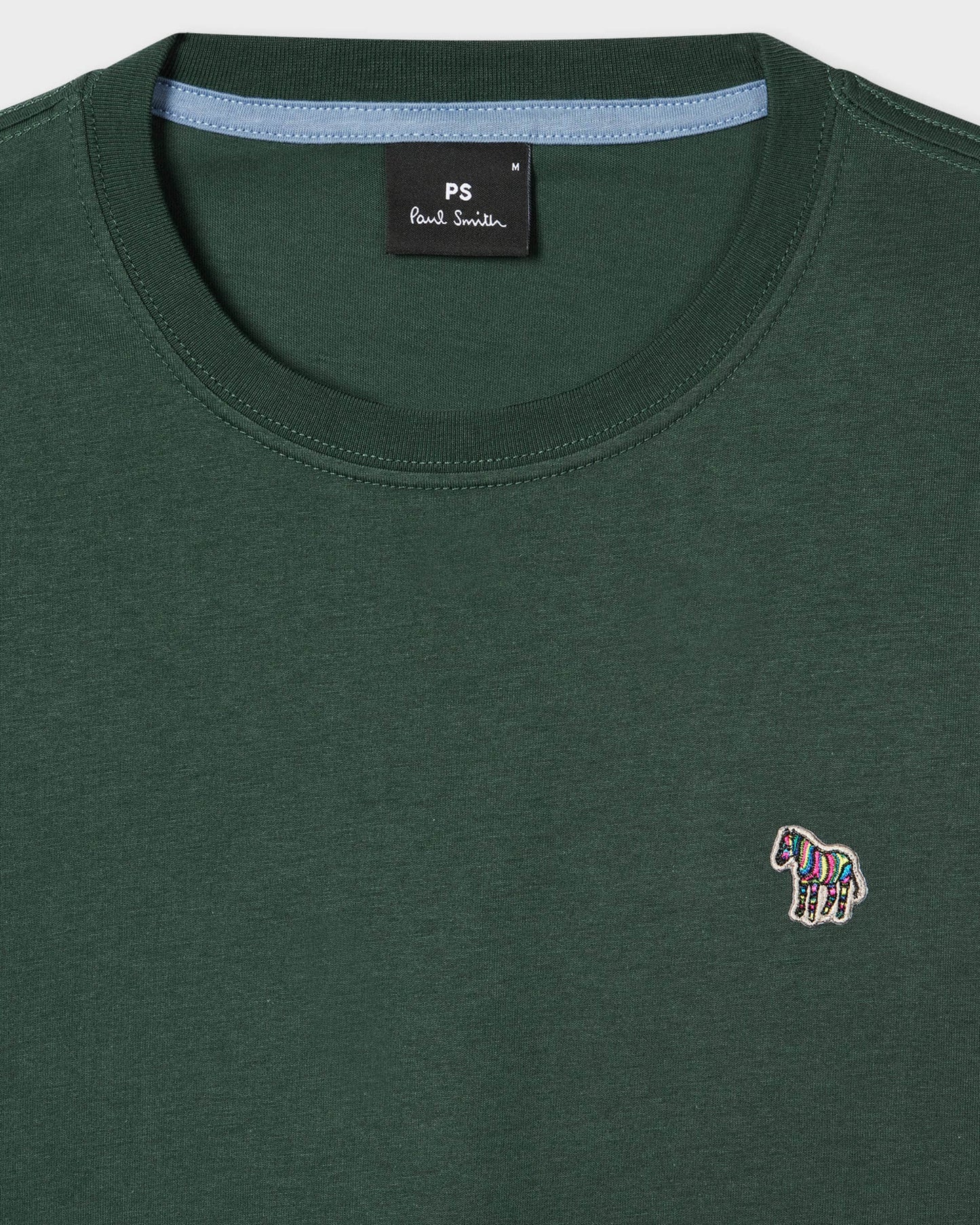 PS Paul Smith Mens Reg Fit Long Sleeve T-Shirt with Zebra Logo - 37D Petrol Green