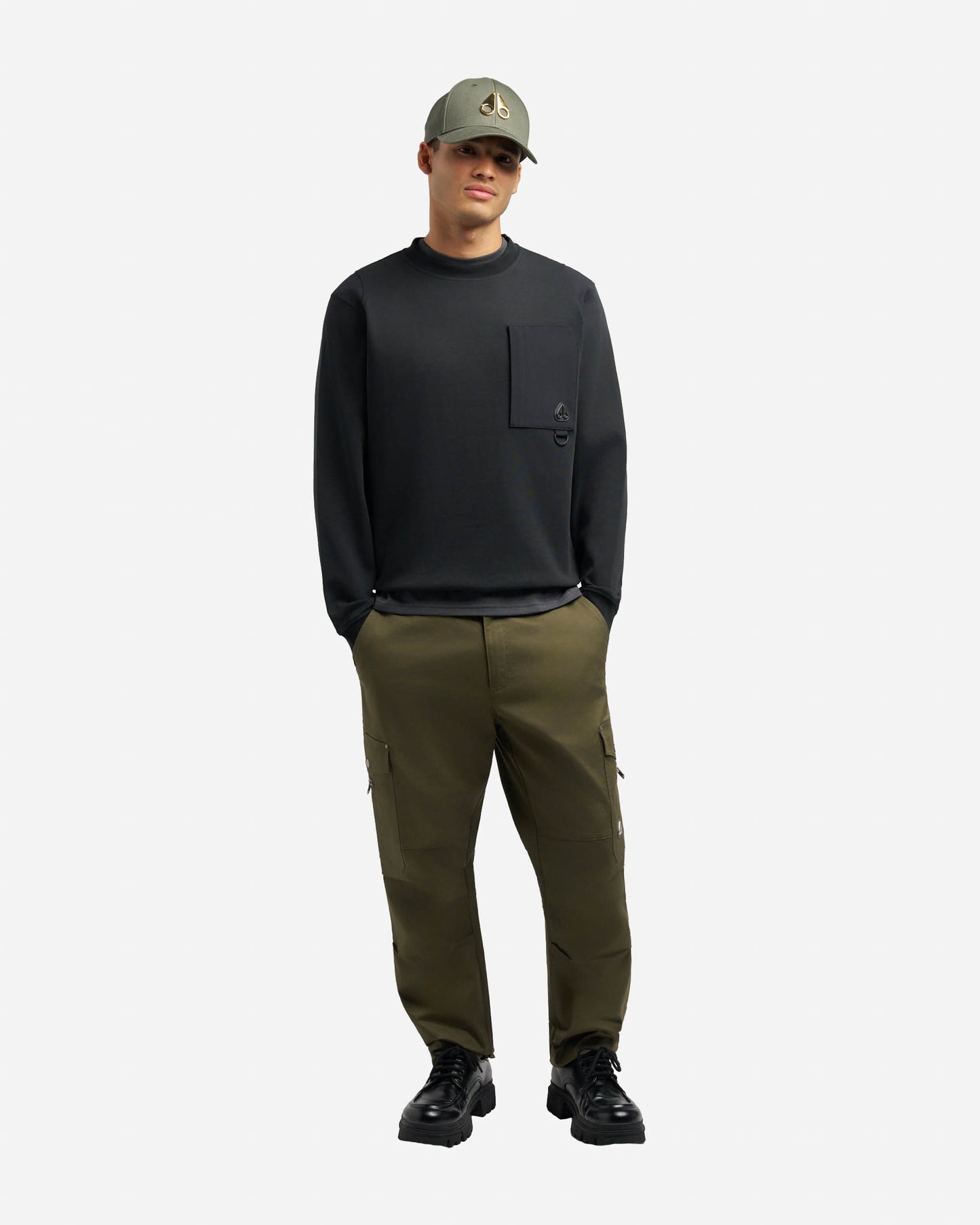 Moose Knuckles Dalon Mens Crew Neck Sweatshirt - Black 292
