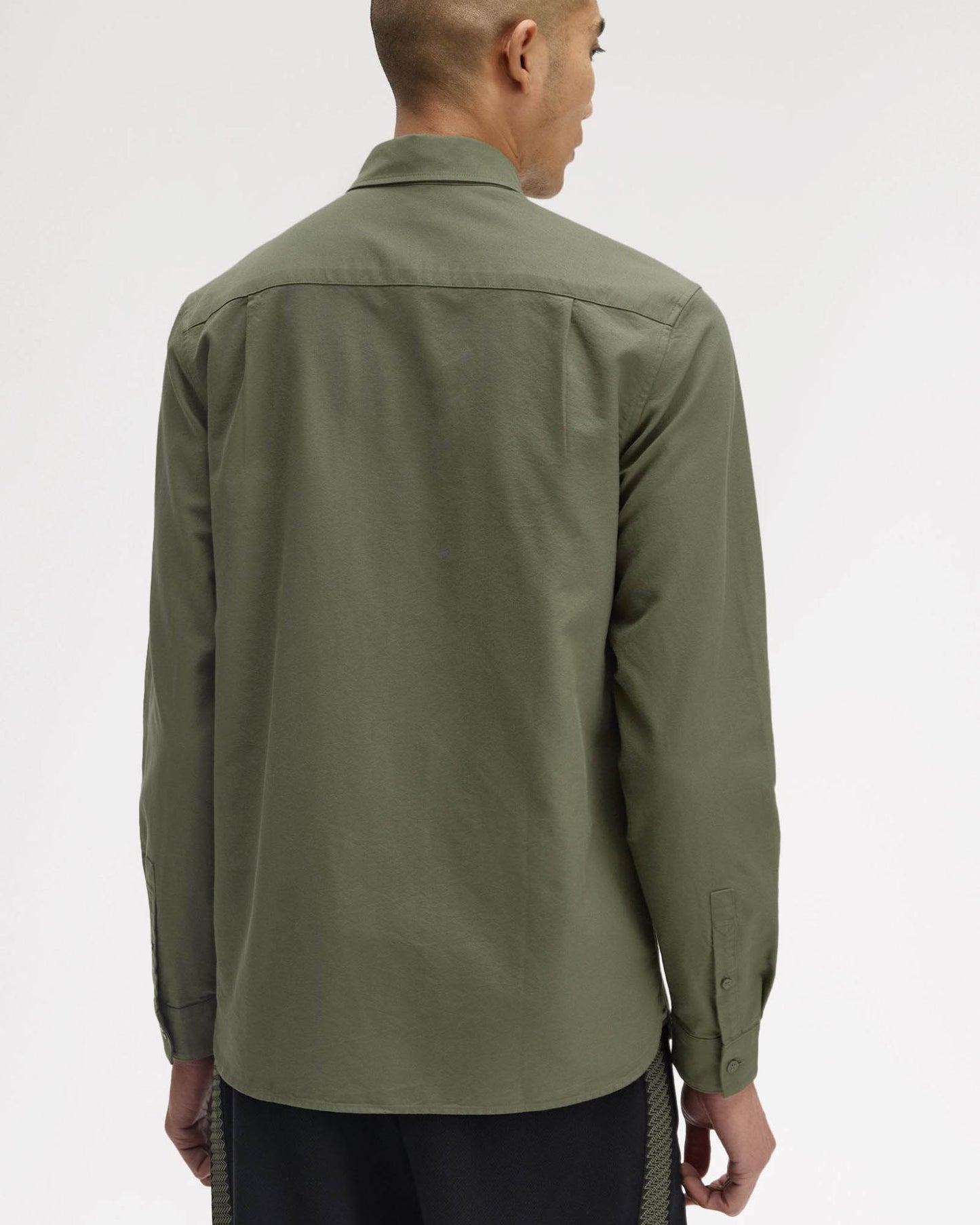 Fred Perry Mens Long Sleeve Oxford Shirt - Laurel Wreath Green X21