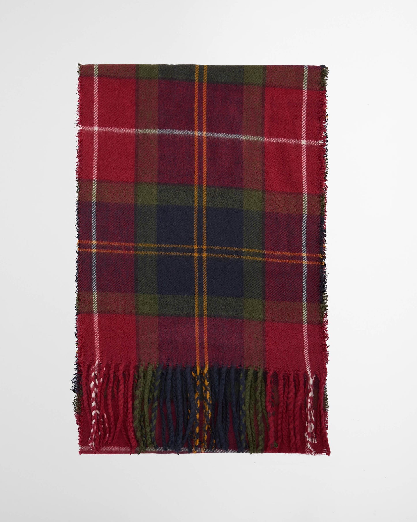 Barbour Mens Swinton Beanie & Galingale Scarf Gift Set - Winterberry Tartan