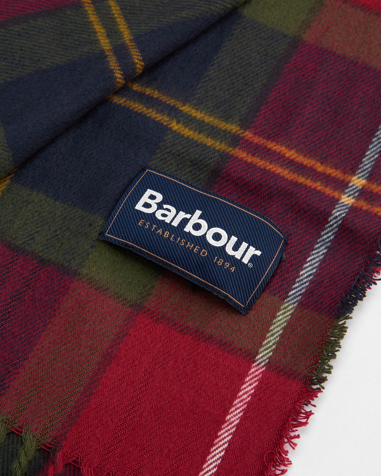 Barbour Mens Swinton Beanie & Galingale Scarf Gift Set - Winterberry Tartan