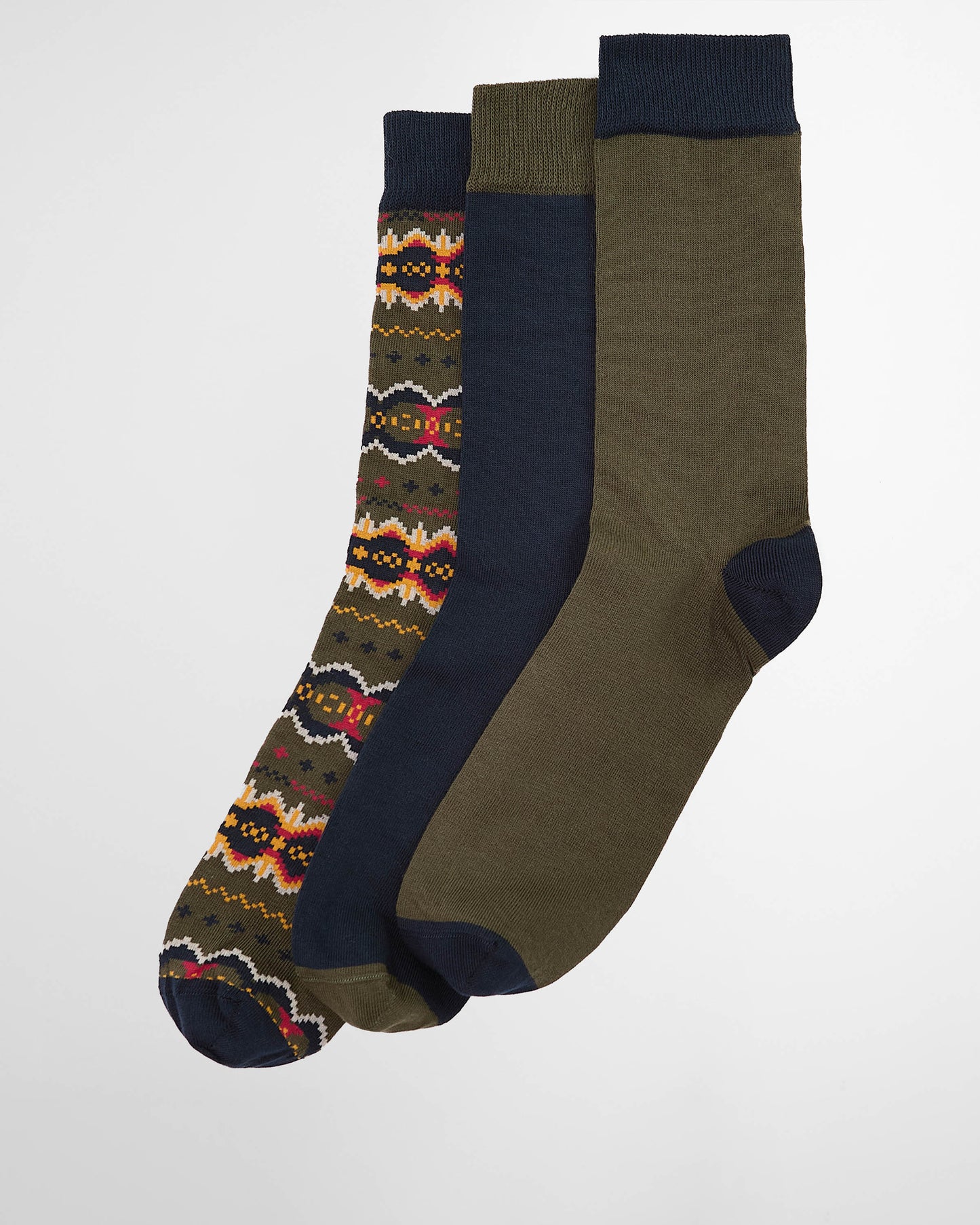 Barbour Case Mens Fair Isle Sock Gift Box - Classic Tartan