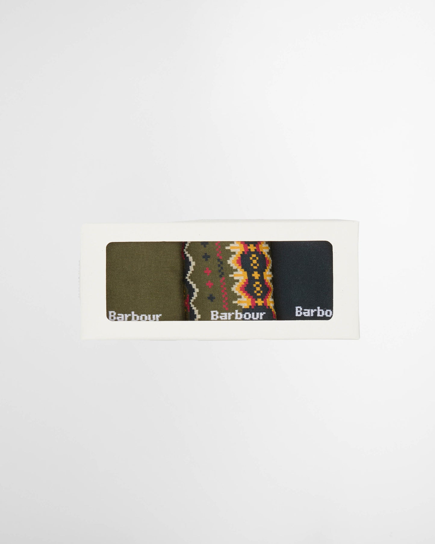 Barbour Case Mens Fair Isle Sock Gift Box - Classic Tartan