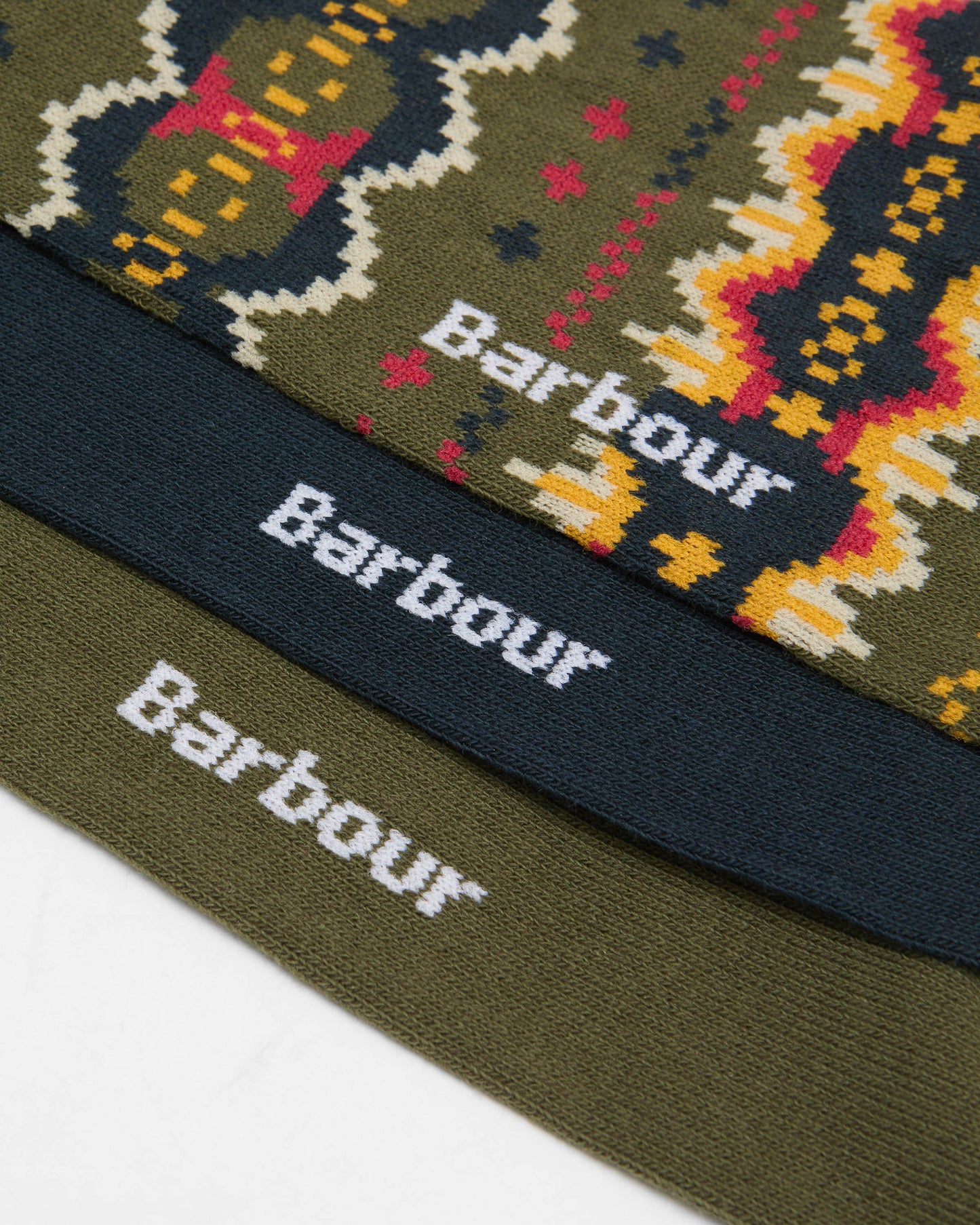 Barbour Case Mens Fair Isle Sock Gift Box - Classic Tartan