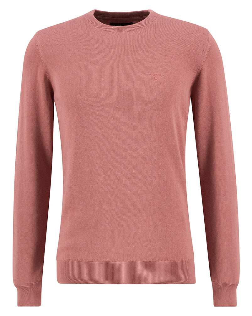 Barbour Pima Cotton Mens Crew Sweatshirt - Earth Pink