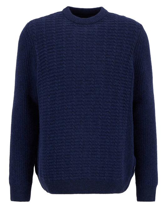 Barbour Cleveland Mens Crew Neck Sweater - Navy