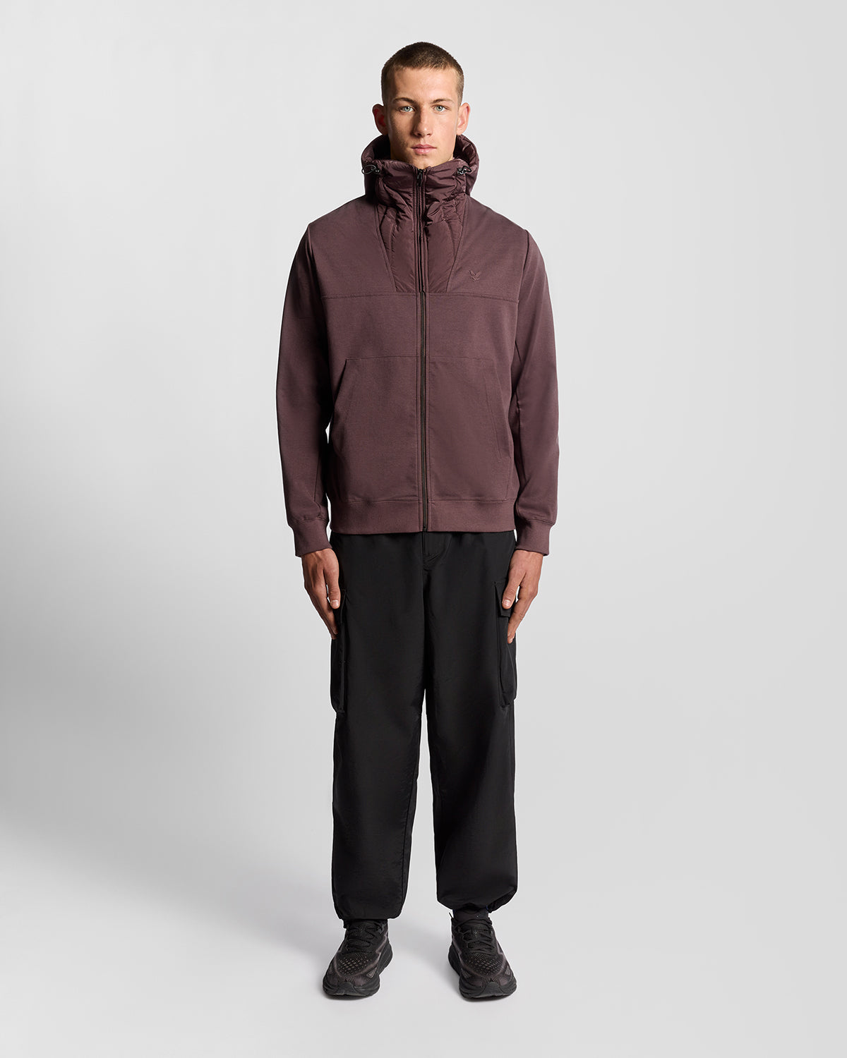 Lyle & Scott Panelled Hybrid Jacket - X863 Espresso