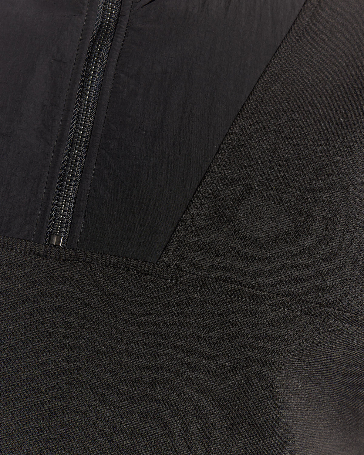 Lyle & Scott Panelled Hybrid Quarter Zip - X002 Black Ice