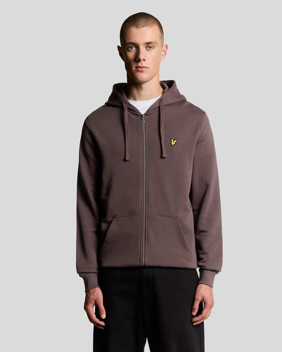 Lyle & Scott Zip Through Mens Hoodie ML420VOG - X863 Espresso