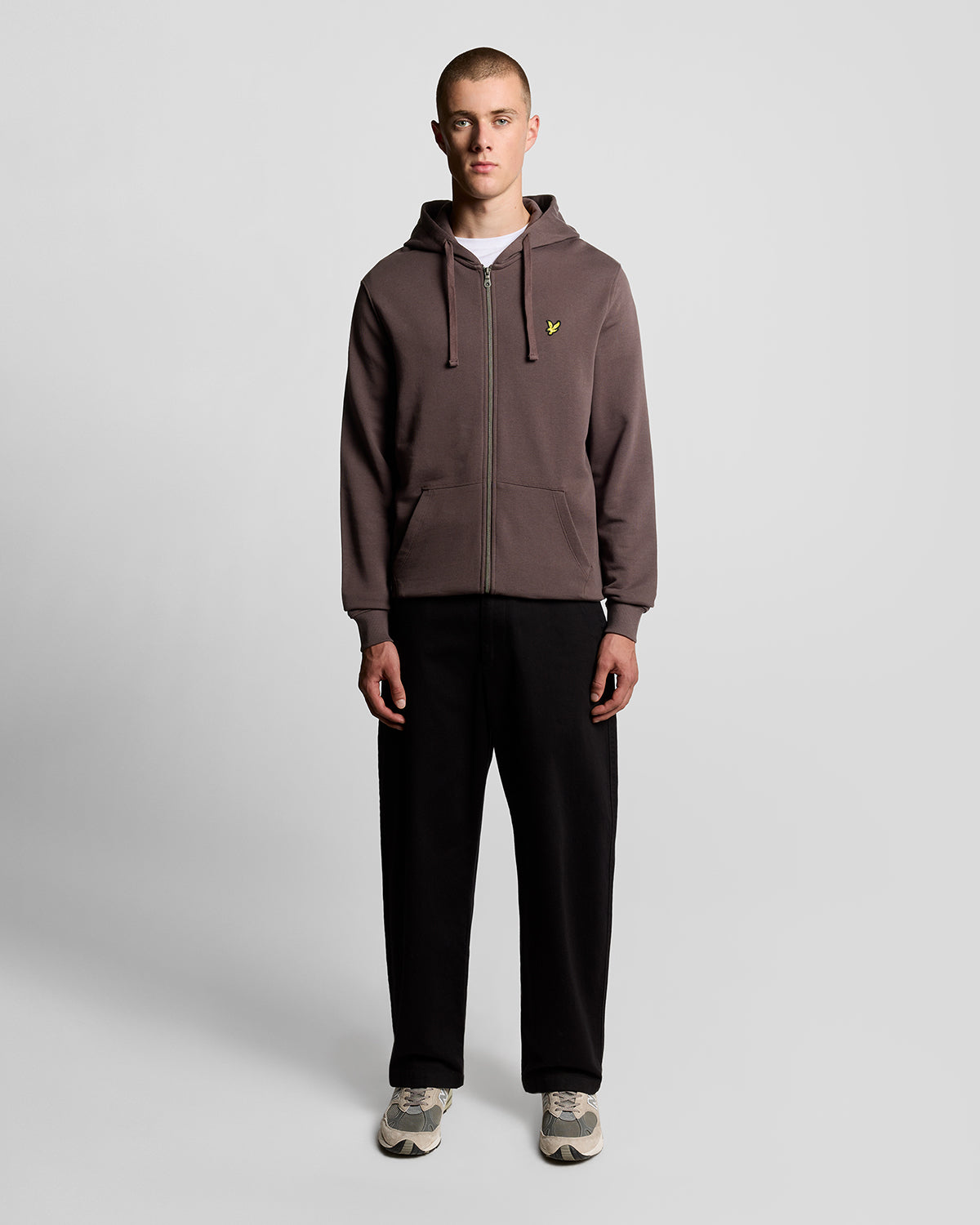 Lyle & Scott Zip Through Mens Hoodie ML420VOG - X863 Espresso