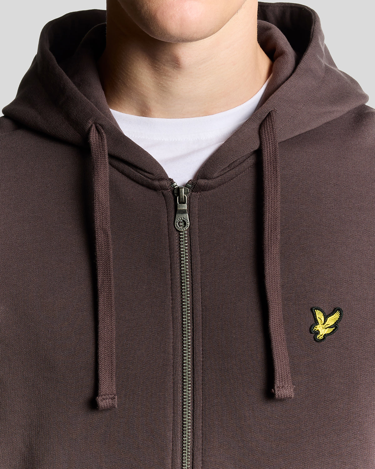 Lyle & Scott Zip Through Mens Hoodie ML420VOG - X863 Espresso