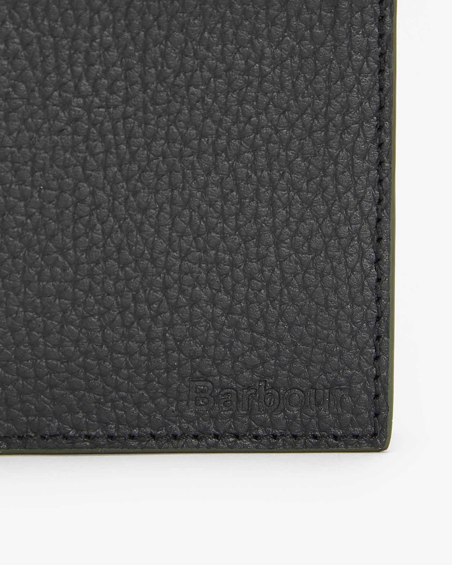 Barbour Mens Grain Leather Billfold Wallet - Black