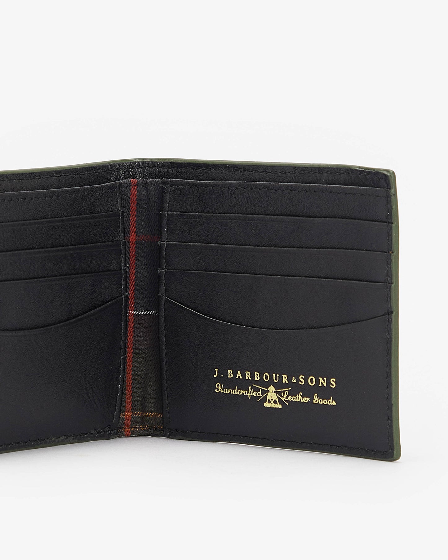 Barbour Mens Grain Leather Billfold Wallet - Black