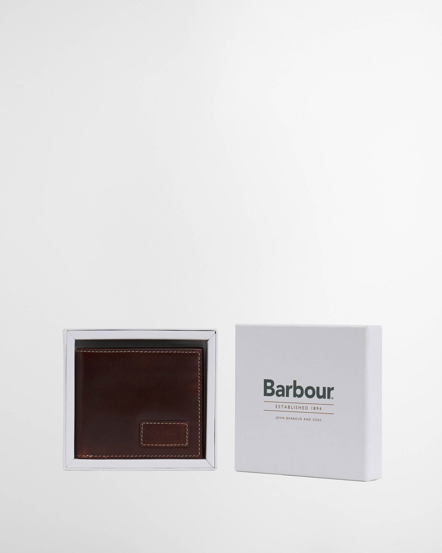 Barbour Bilton Mens Leather Wallet Burnt - Chocolate Brown