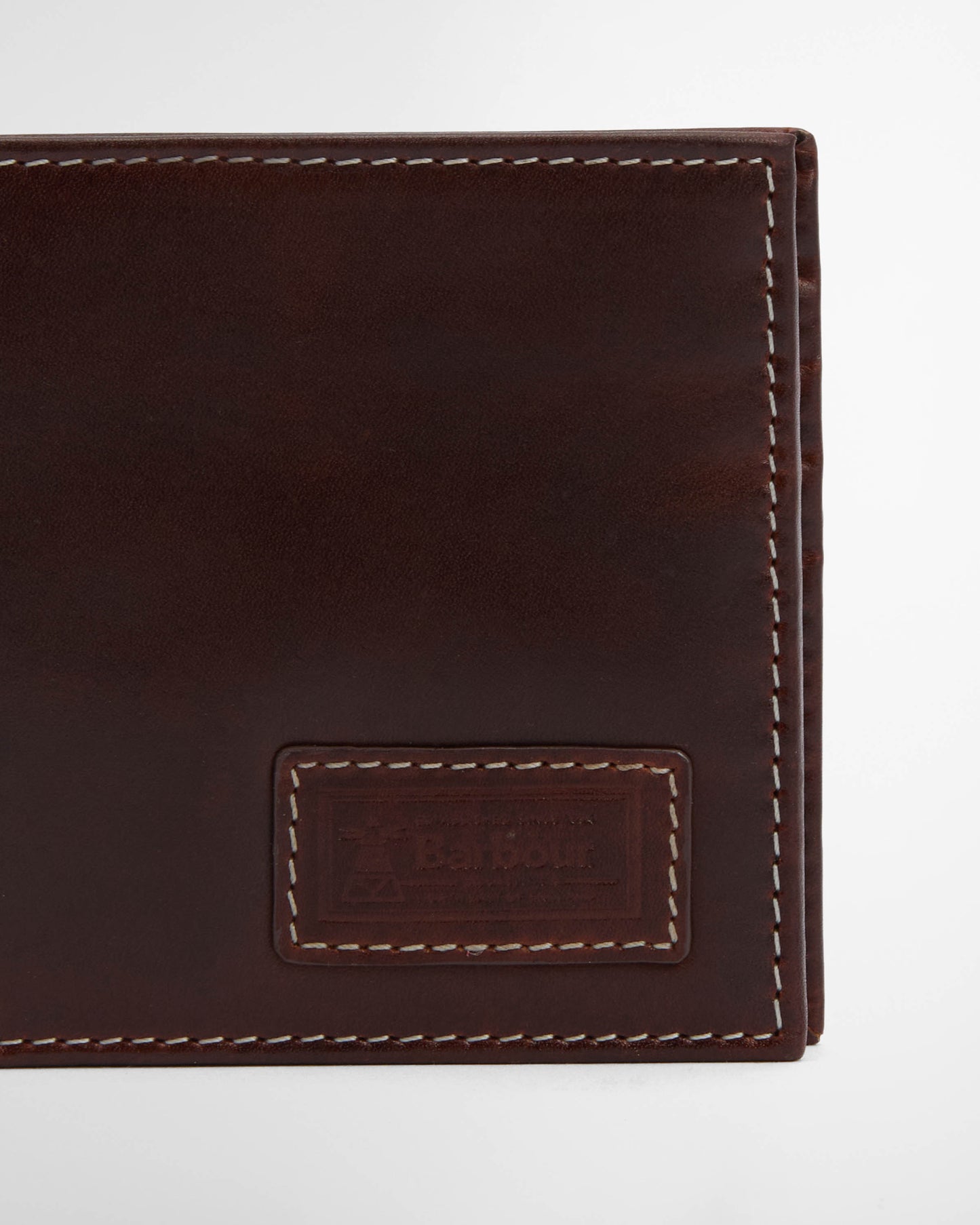 Barbour Bilton Mens Leather Wallet Burnt - Chocolate Brown