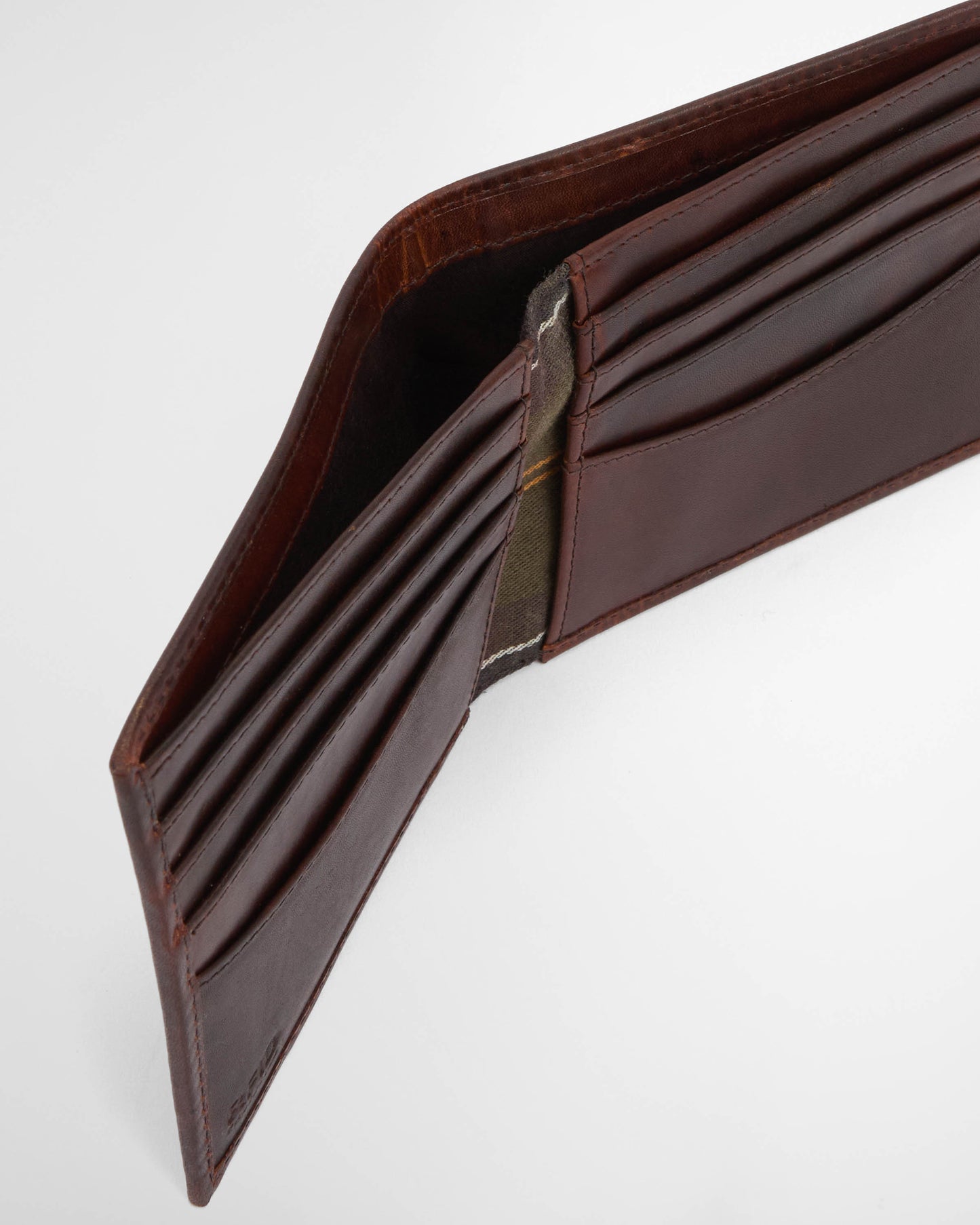 Barbour Bilton Mens Leather Wallet Burnt - Chocolate Brown