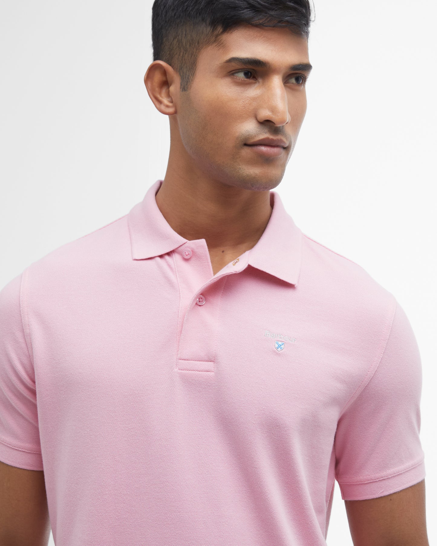 Barbour Mens Sports Polo Shirt - Pink