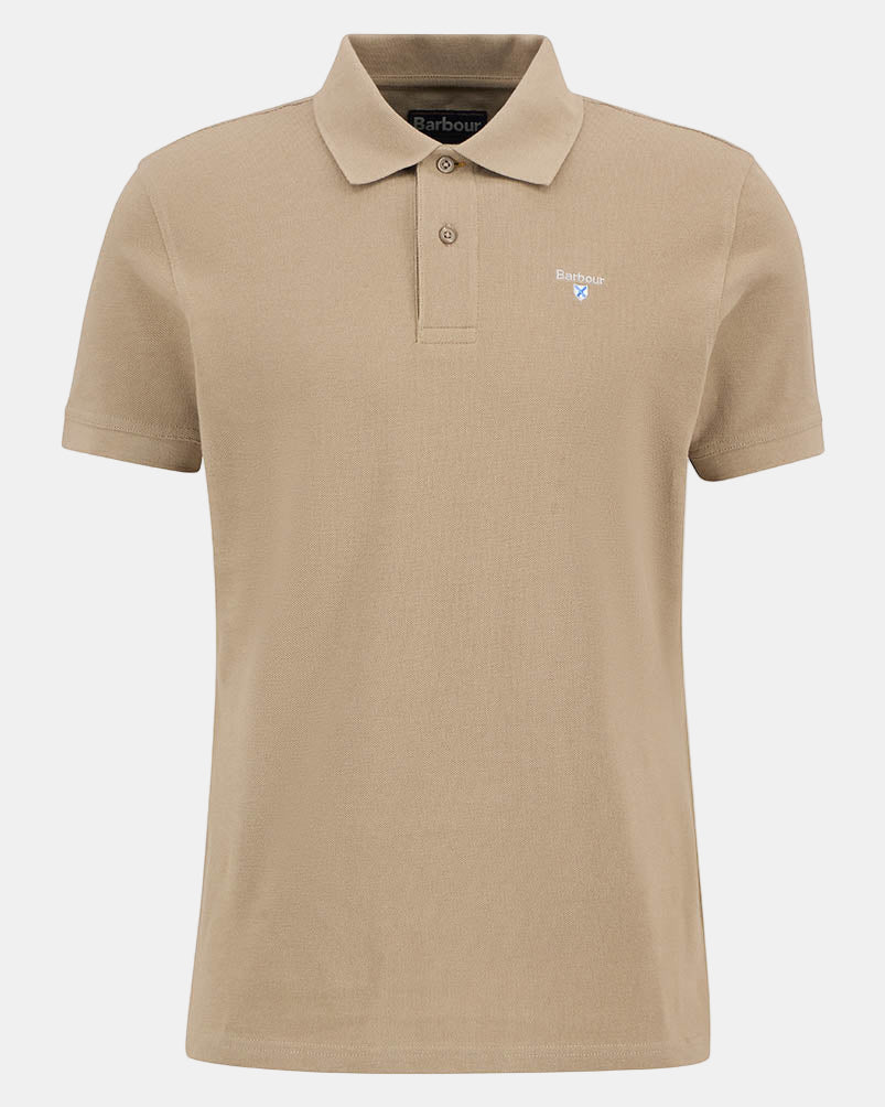 Barbour Mens Sports Polo Shirt - Washed Stone
