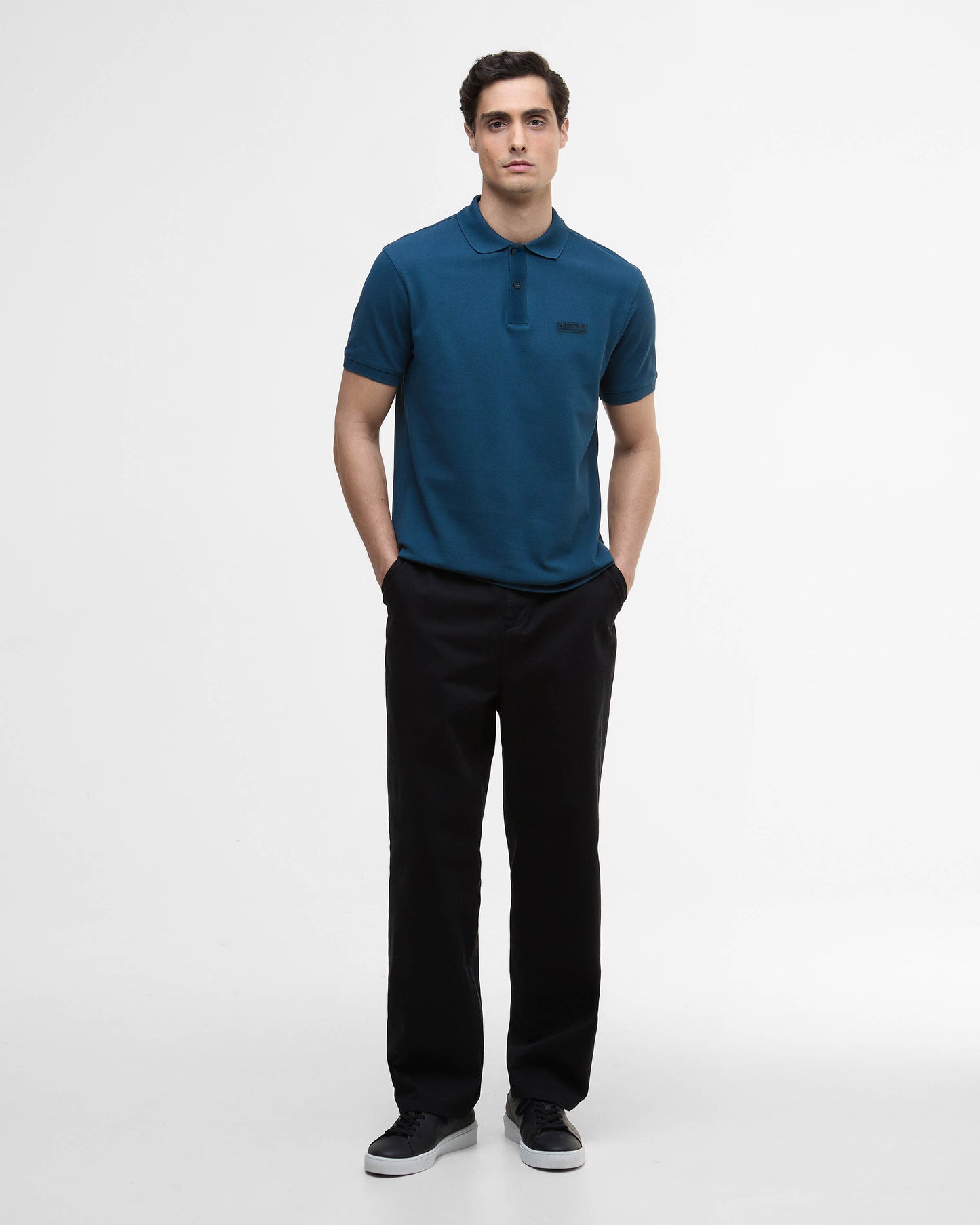 Barbour International Essential Short Sleeve Mens Polo - Shaded Emerald