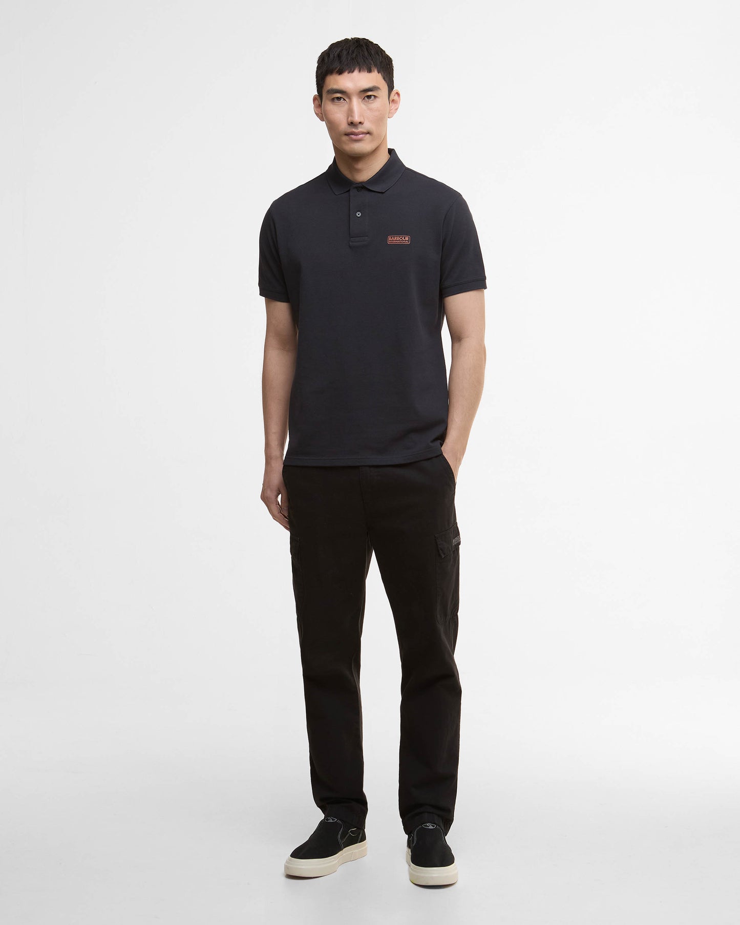 Barbour International Essential Short Sleeve Mens Polo - Dark Navy