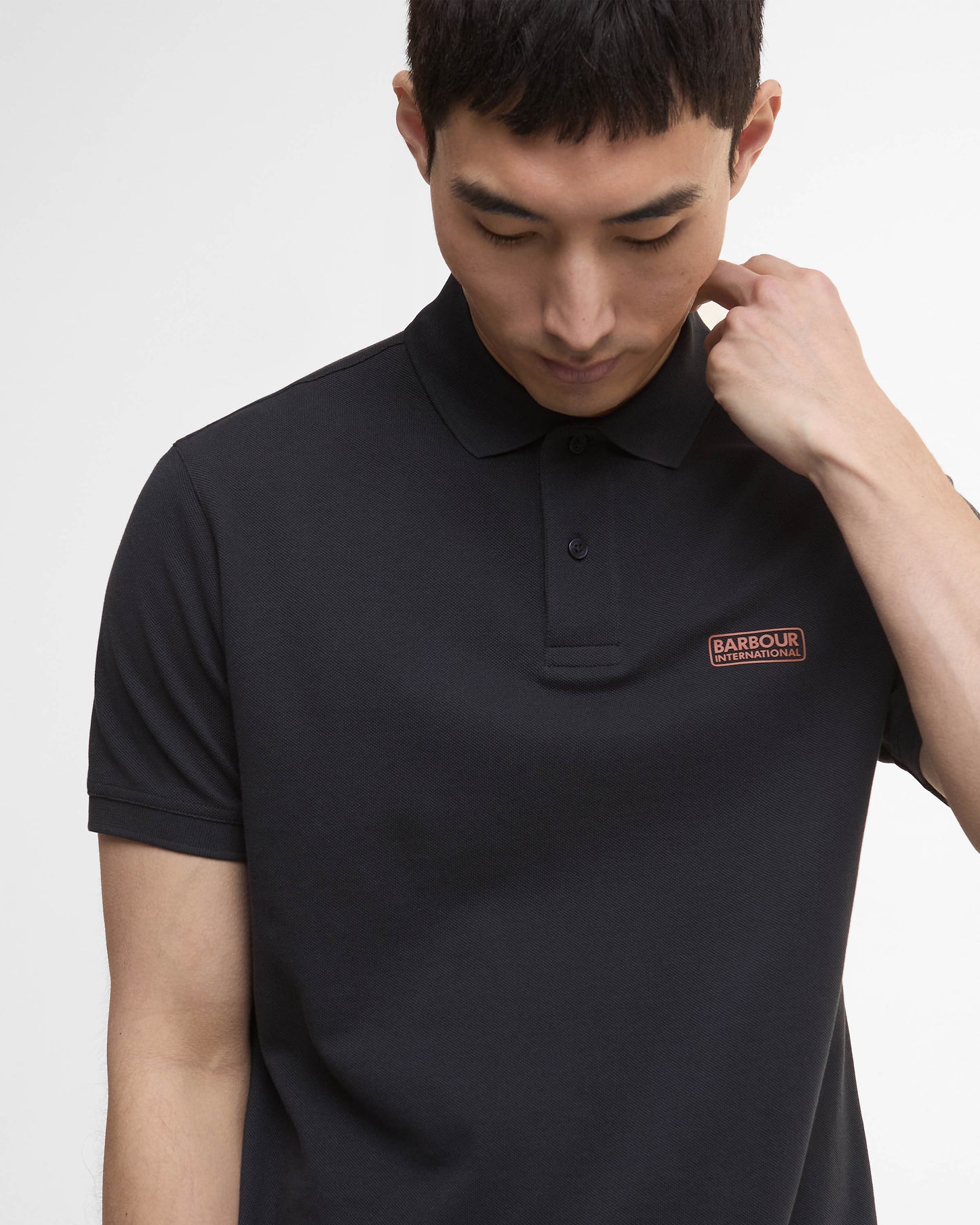 Barbour International Essential Short Sleeve Mens Polo - Dark Navy