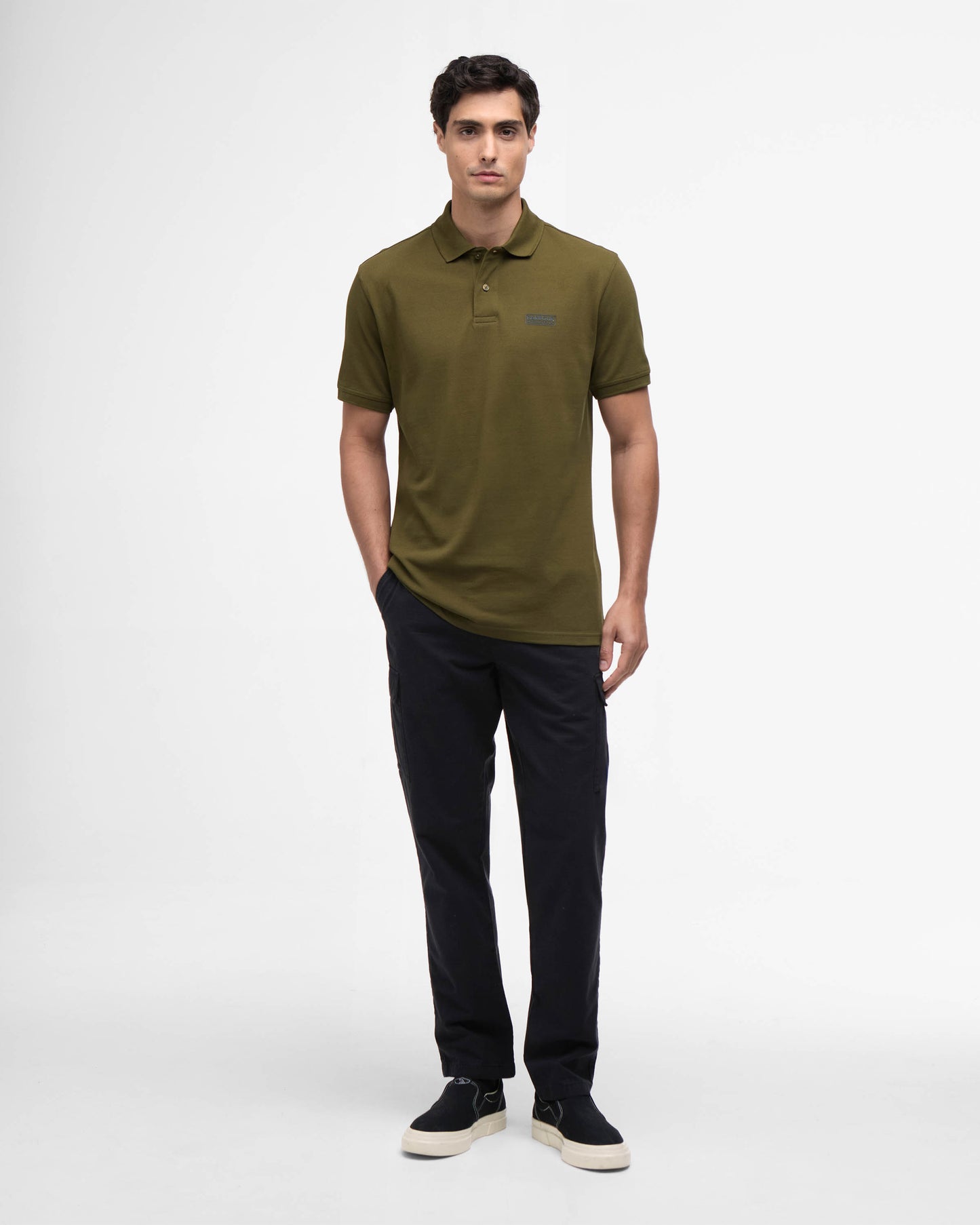 Barbour International Essential Short Sleeve Mens Polo - Light Sage