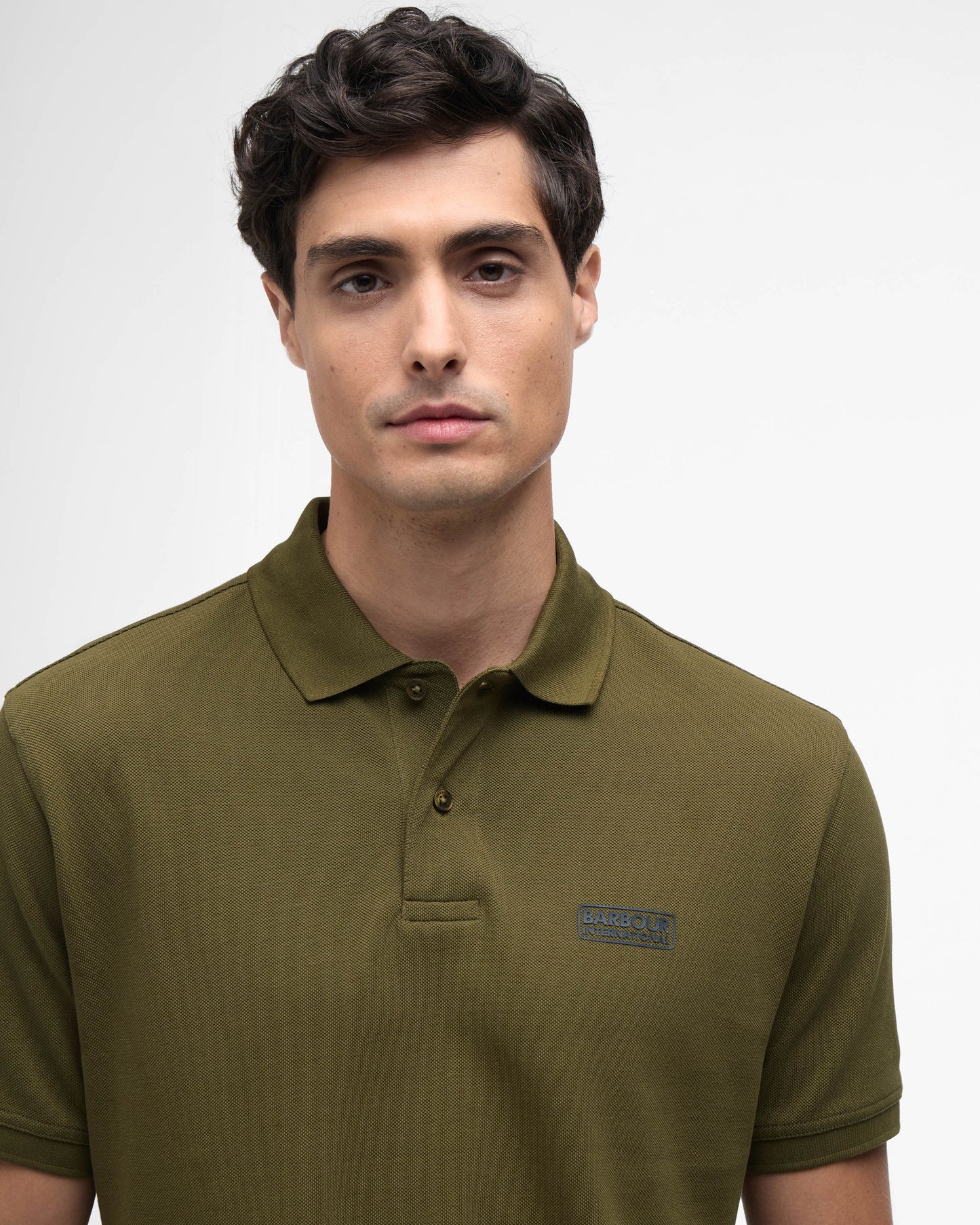 Barbour International Essential Short Sleeve Mens Polo - Light Sage