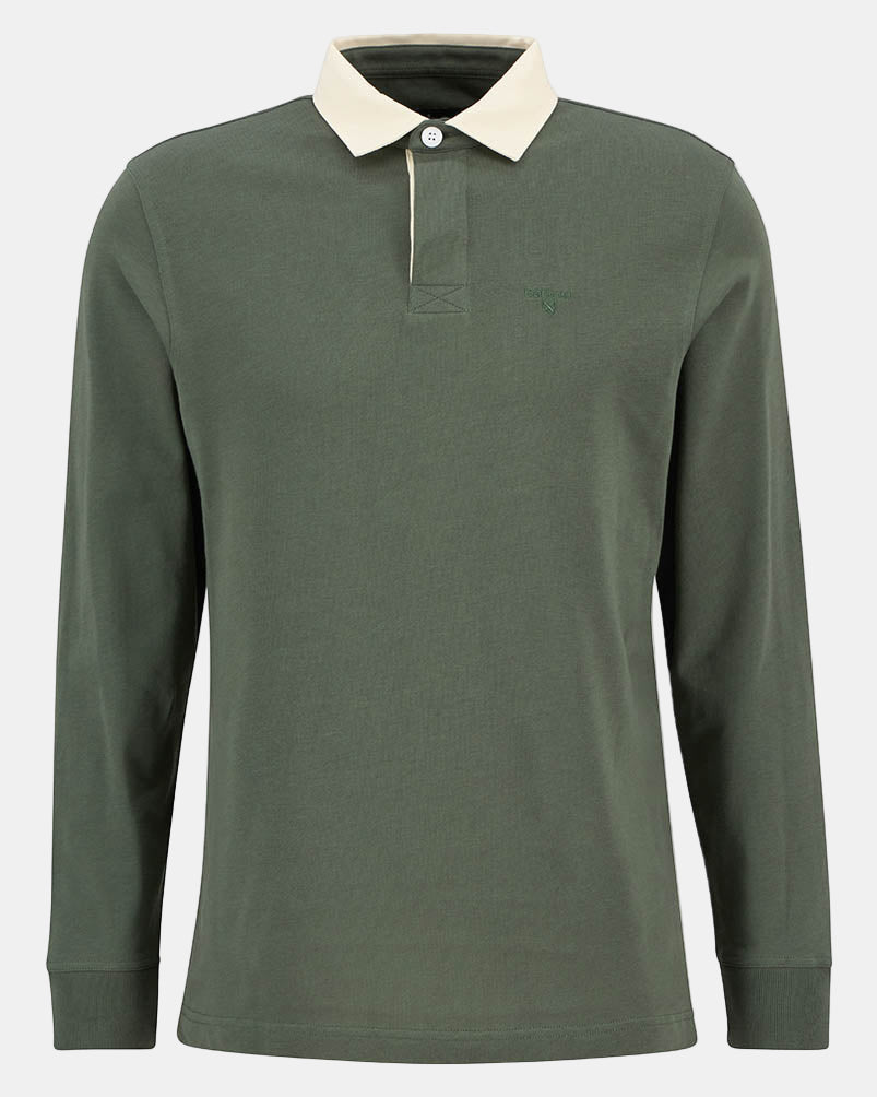 Barbour Howtown Mens Long Sleeve Rugby Shirt - Thyme