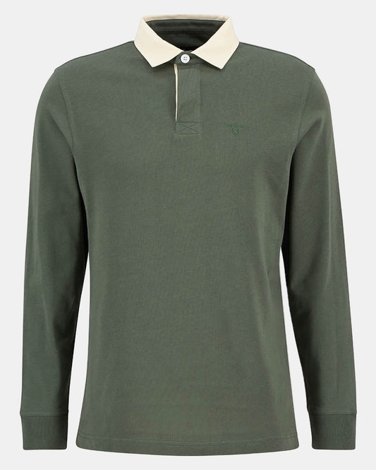 Barbour Howtown Mens Long Sleeve Rugby Shirt - Thyme