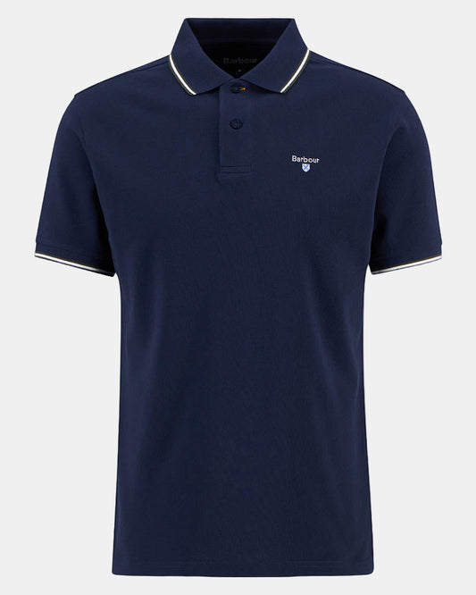 Barbour Fielding Mens Tailored Polo Shirt - Navy