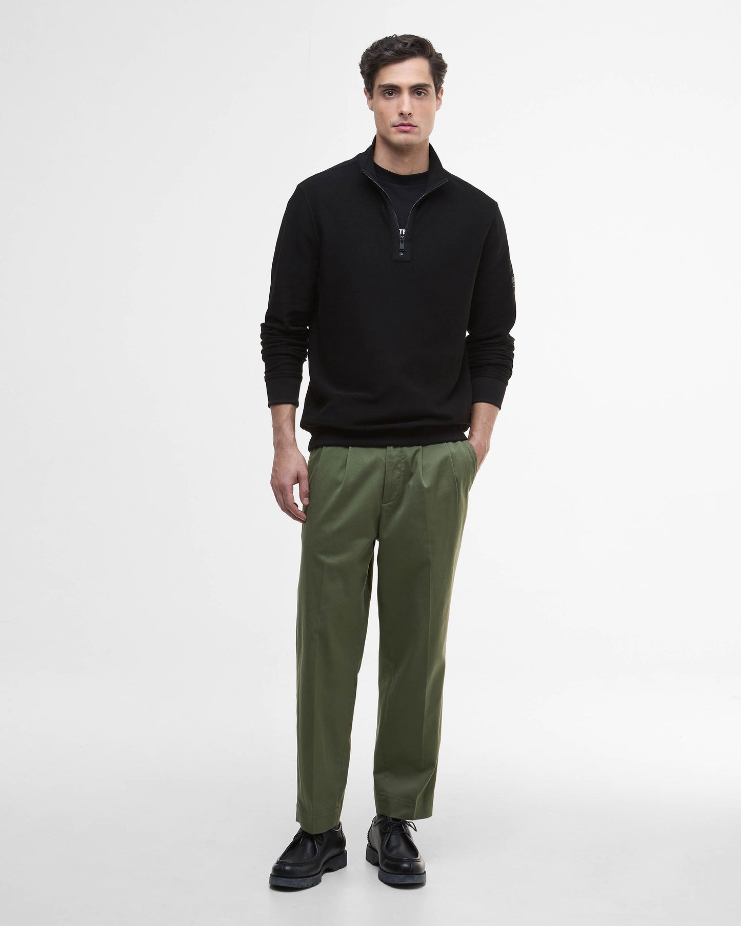 Barbour International Samuel Mens Funnel Neck Sweatshirt - Black