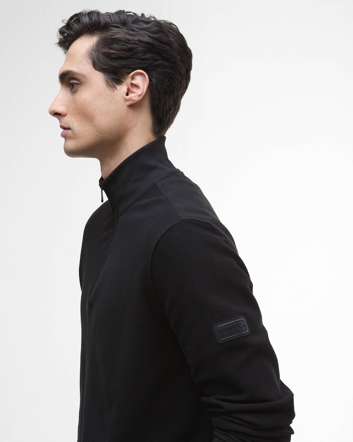 Barbour International Samuel Mens Funnel Neck Sweatshirt - Black