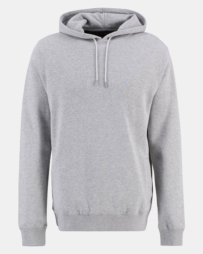 Barbour Beckhill Mens Over The Head Hoodie - Grey Marl