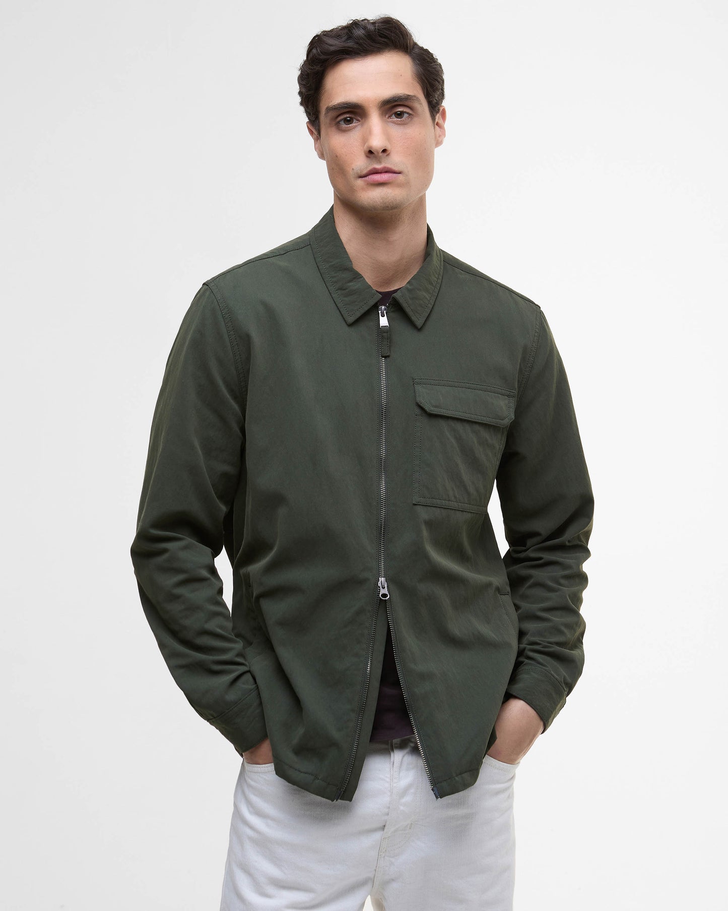 Barbour International Maze Peached Mens Overshirt - Sage