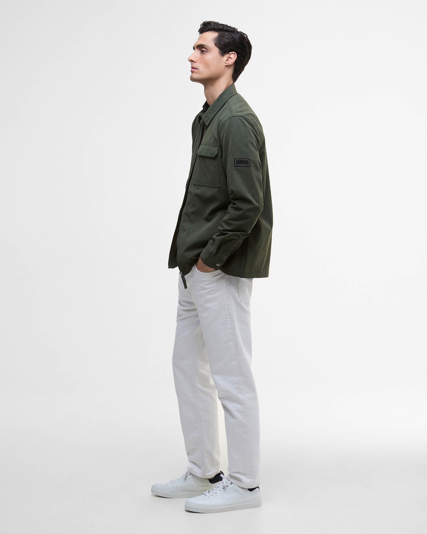 Barbour International Maze Peached Mens Overshirt - Sage