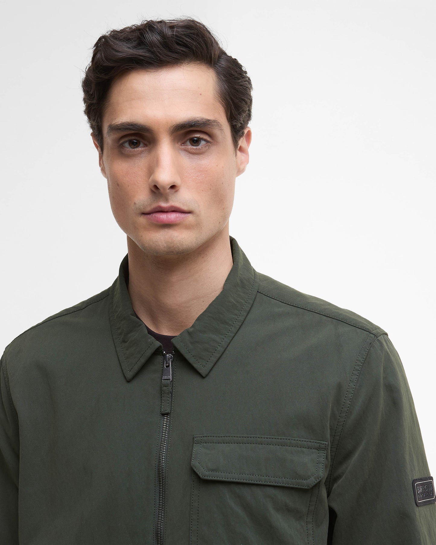 Barbour International Maze Peached Mens Overshirt - Sage
