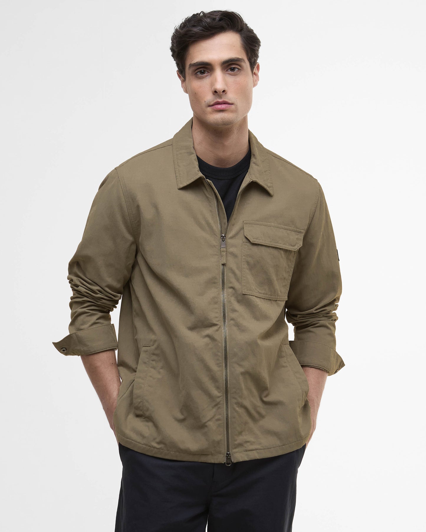 Barbour International Maze Peached Mens Overshirt - Brindle