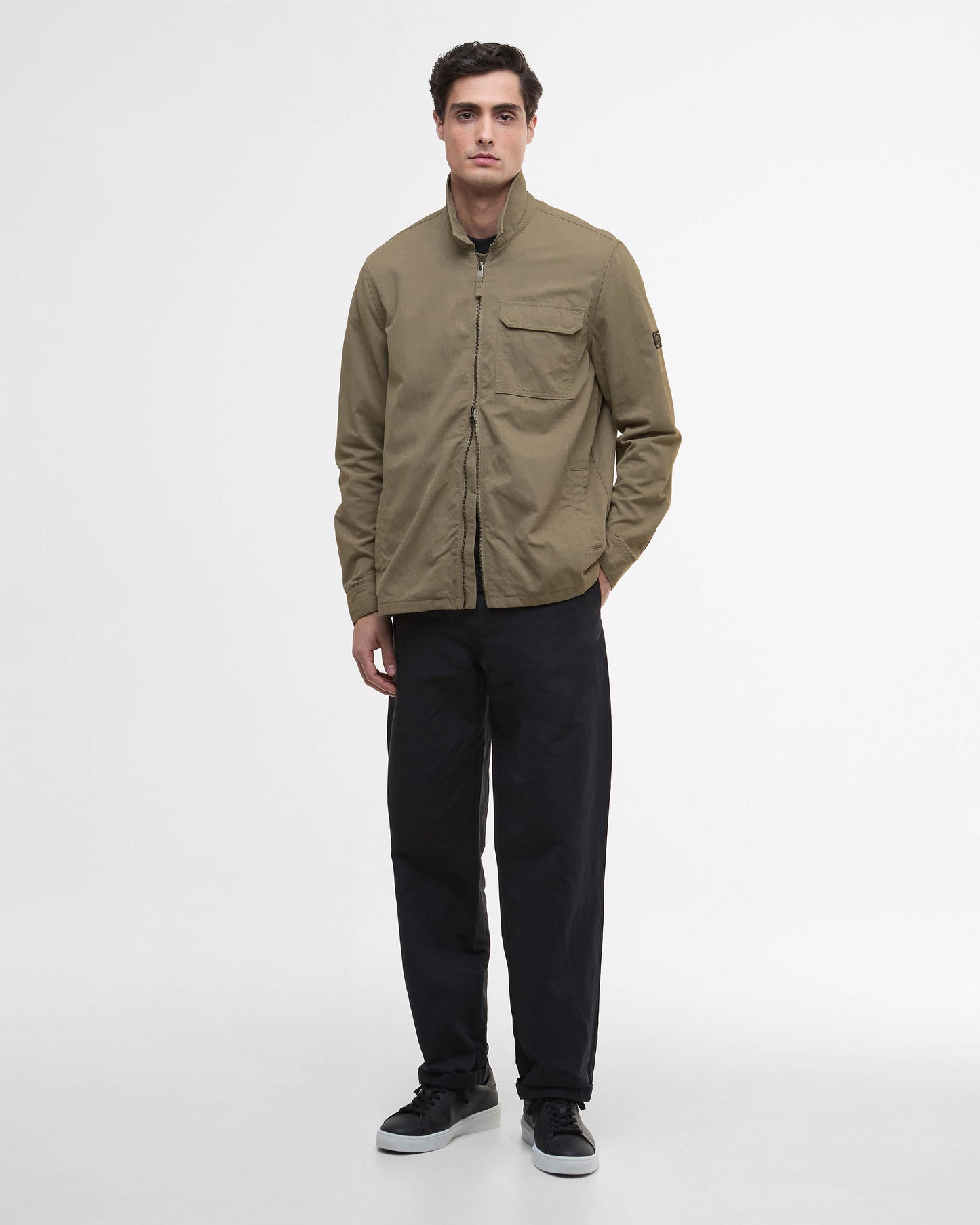 Barbour International Maze Peached Mens Overshirt - Brindle