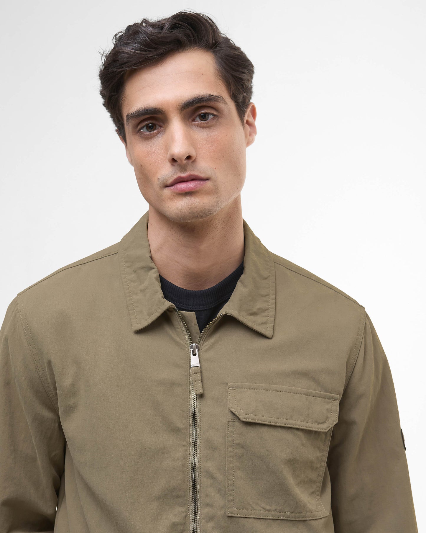 Barbour International Maze Peached Mens Overshirt - Brindle