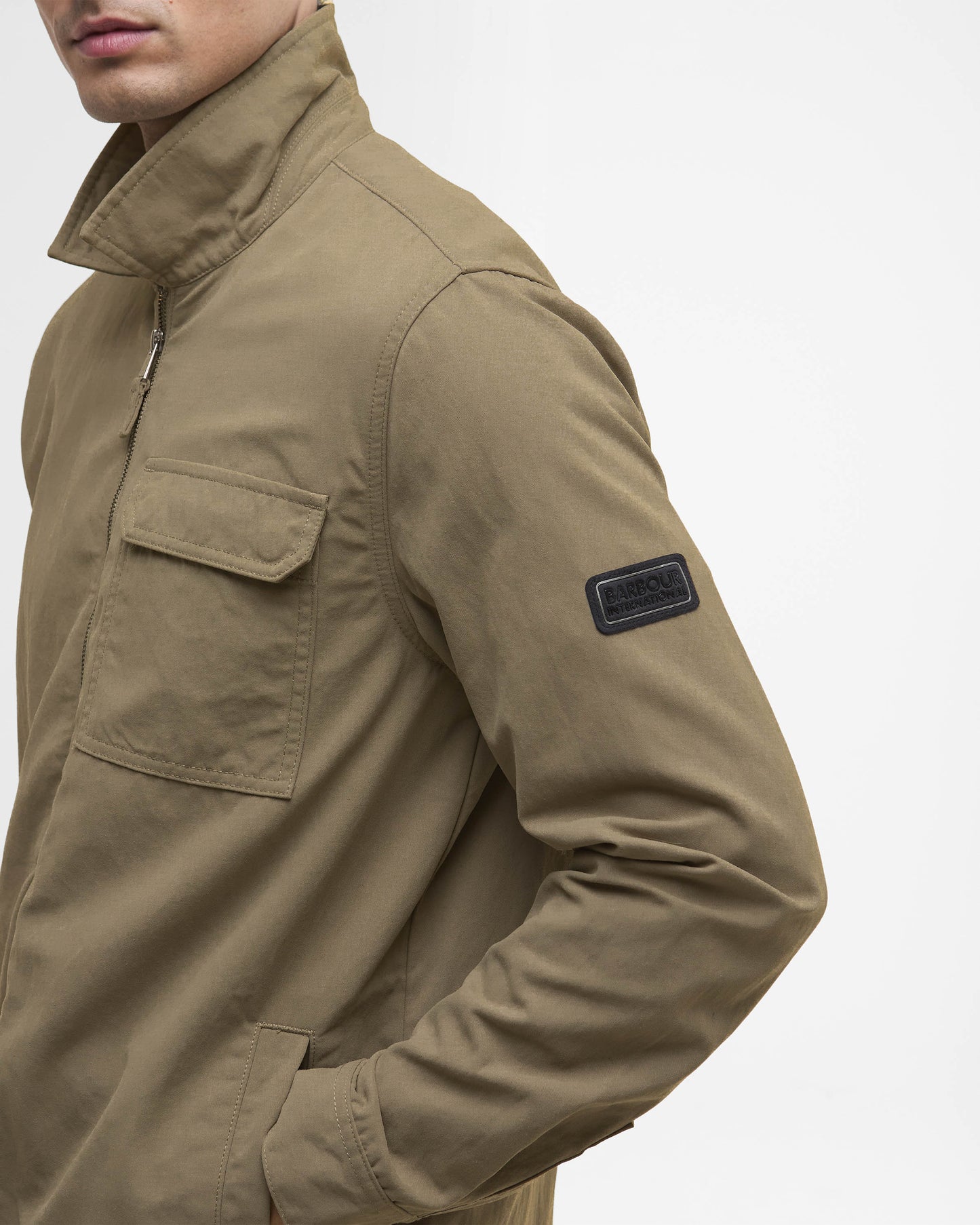 Barbour International Maze Peached Mens Overshirt - Brindle