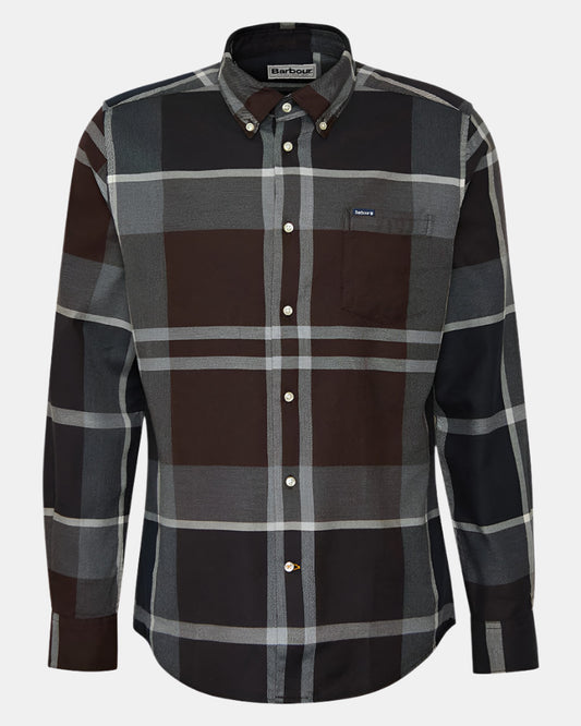 Barbour Dunoon Tailored Mens Shirt - Midnight Oak Tartan