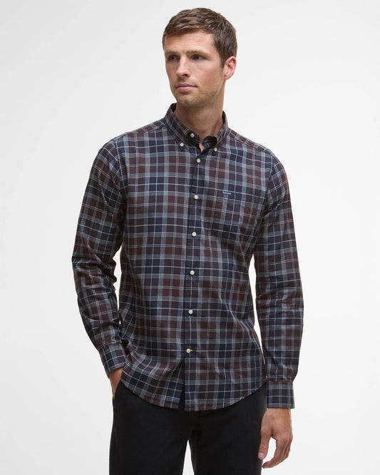 Barbour Wetherham Tailored Mens Shirt - Midnight Oak Tartan
