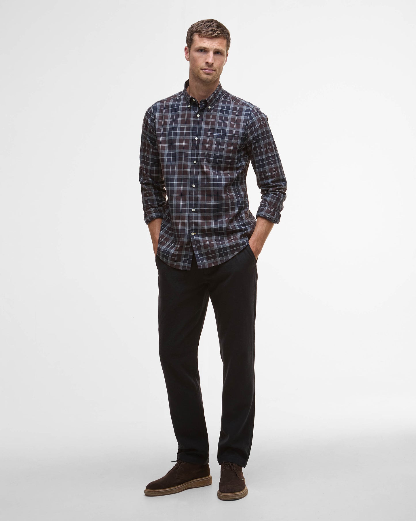 Barbour Wetherham Tailored Mens Shirt - Midnight Oak Tartan